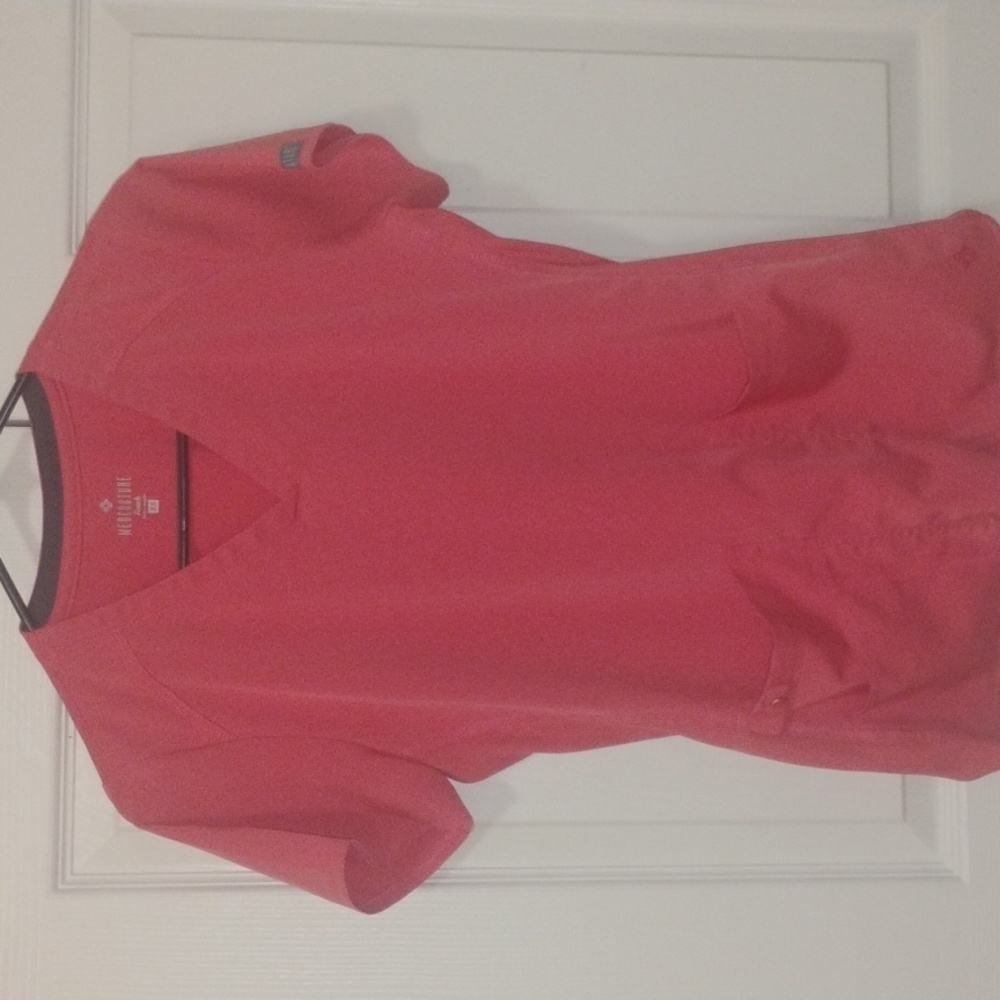 MedCouture Touch Women's Coral V-Neck Scrub Top, Size XS